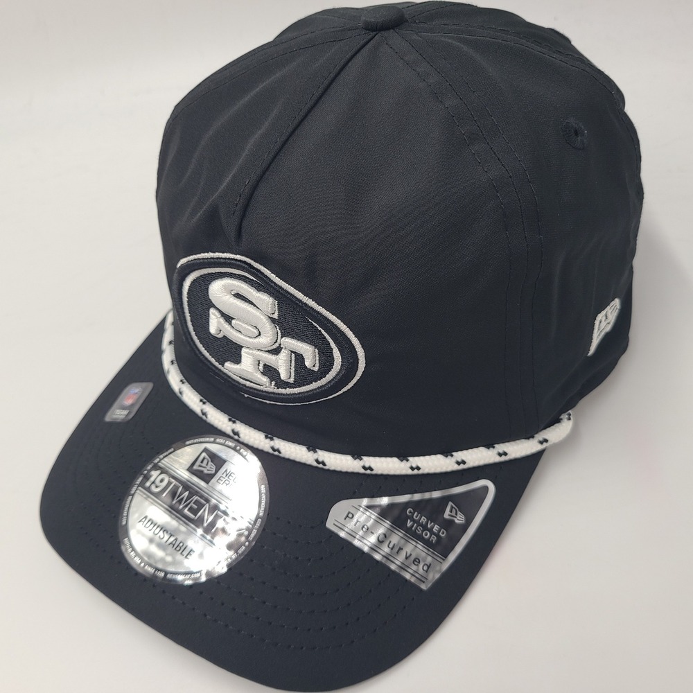 San Francisco 49ers Hat Snapback New Era 19Twenty Black White Rope NFL Golfer
